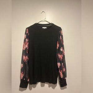 Maurices Charcoal Ribbed Knit Top